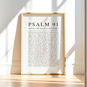 Psalm 91 NKJV Bibelverse Poster