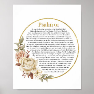 Psalm 91 NKJV Bibelverse Poster