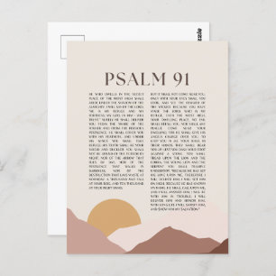 Psalm 91 NKJV Bibelverse Postkarte