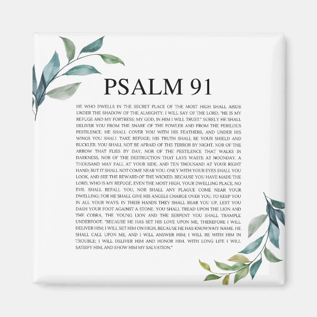 Psalm 91 NKJV Magnet (Vorne)