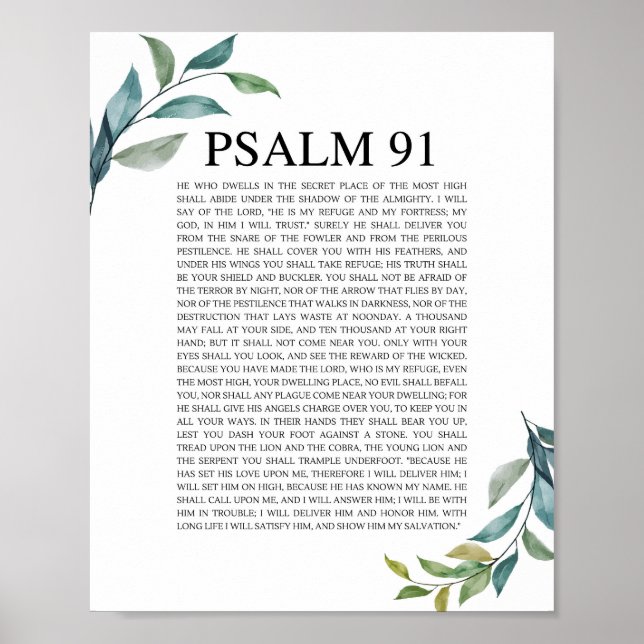 Psalm 91 NKJV Poster (Vorne)