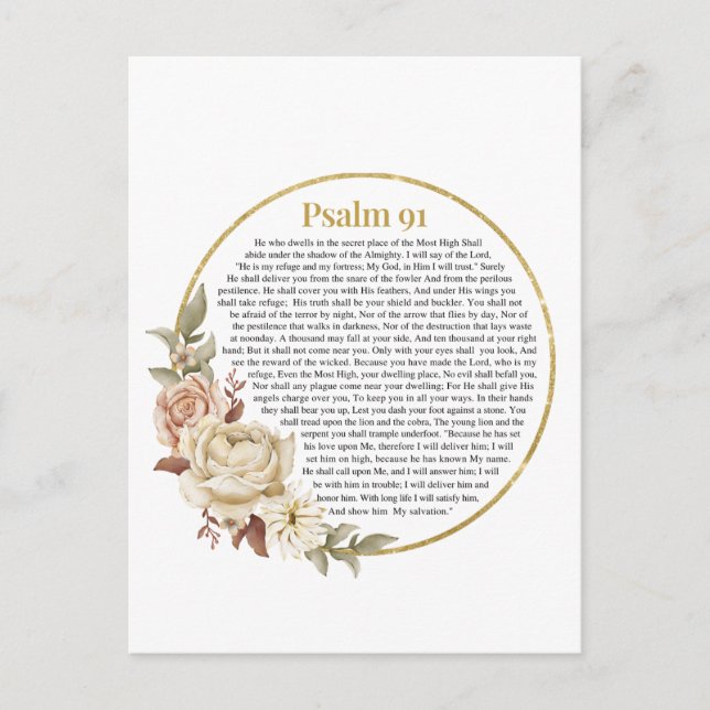 Psalm 91 NKJV Postkarte (Vorderseite)