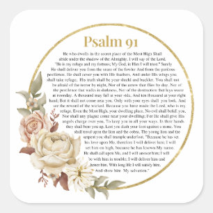 Psalm 91 NKJV Quadratischer Aufkleber