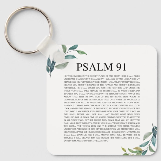 Psalm 91 NKJV Schlüsselanhänger (Vorderseite)