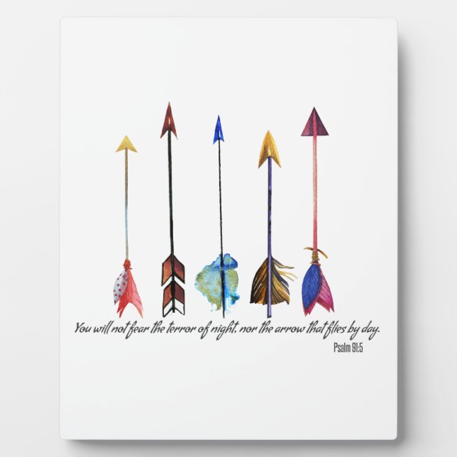 Psalm 91 Pfeil Fotoplatte (Vorderseite)