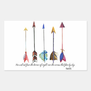 Psalm 91 Pfeil Rechteckiger Aufkleber