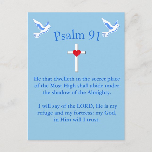 Psalm 91 postkarte (Vorderseite)