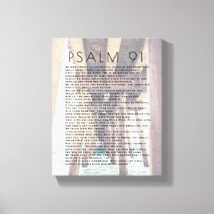 Psalm 91 Rustikaler Strandpier Bibelvers Canvas Pr Leinwanddruck