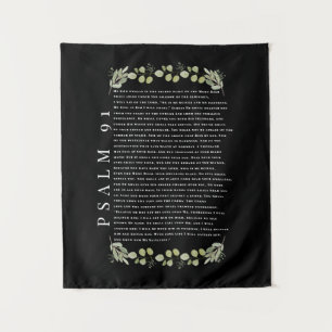 Psalm 91 Schöne Eukalyptus-Blätter Christlich Wandteppich