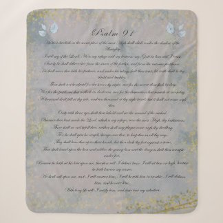 Psalm 91, Scripture & Eukalyptus-Blätter, grün Sherpadecke