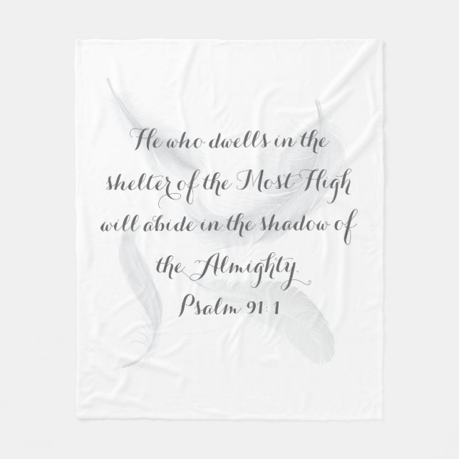 Psalm 91 Soft and Cosy Blanket Fleecedecke (Vorderseite)
