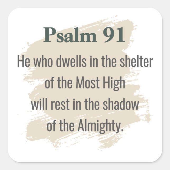 Psalm 91 Sticker – He Who Dwells (Vorderseite)