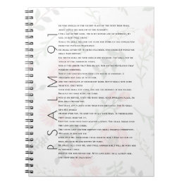 Psalm 91 Typografie Christlich Floral Journal Notizblock