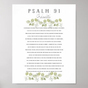 Psalm 91 über Ihr Kind Eukalyptus-Blätter nach Maß Poster