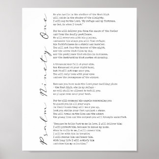Psalm 91 Wall Art Poster