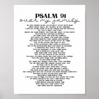 Psalm 91 Wanddekoration für Ihr Familienposter Pri