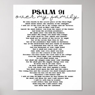 Psalm 91 Wanddekoration für Ihr Familienposter Pri Poster