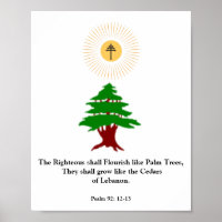 Psalm 92: 12-13 Zeder des libanesischen Maronitpos