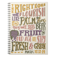 Psalm 92:12-14 Vintage Handschrift Bibelverse