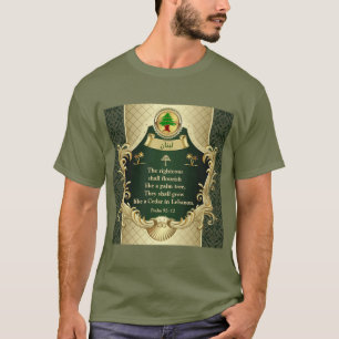 Psalm 92:12 Maronitische Kirche Libanon-Zeder T-Sh T-Shirt