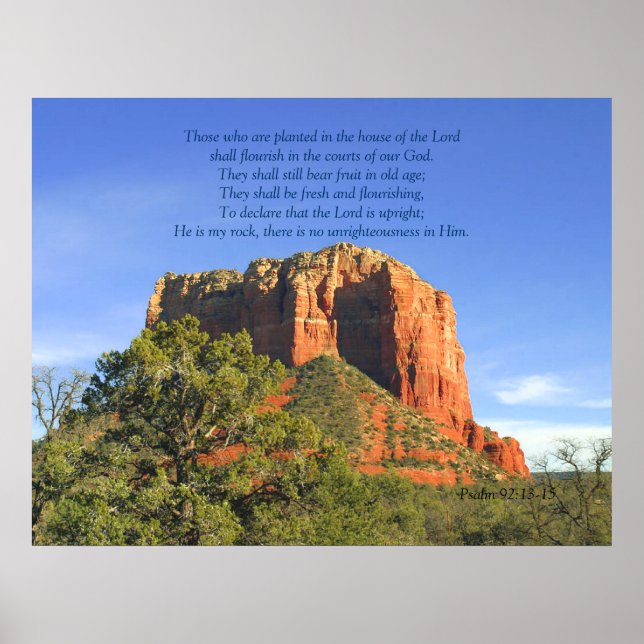 Psalm 92:13-15 Schrift Drucken Poster (Vorne)
