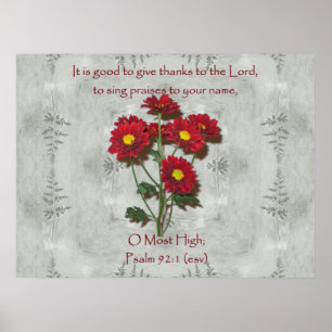 Psalm 92:1 ~ Danke an den Herrn Poster