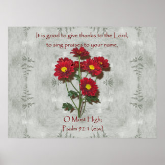 Psalm 92:1 ~ Danke an den Herrn Poster