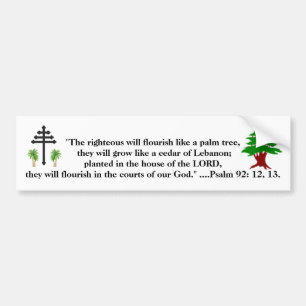 Psalm 92 Libanon-Zeder Autoaufkleber
