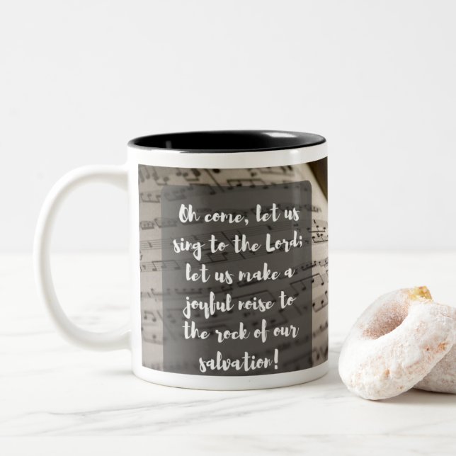 Psalm 95:1 Tasse (Mit Donut)