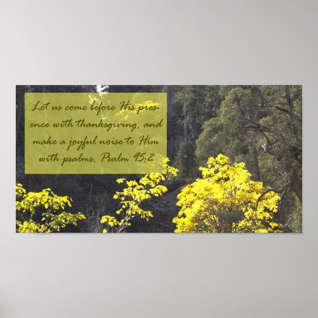 Psalm 95:2 Poster (Vorne)