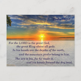 Psalm 95:3-5 Christliche Scripturspeicher-Karte Postkarte