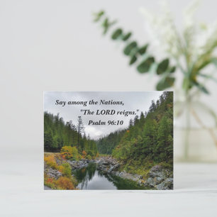 Psalm 96:10 Sprich unter den Nationen, der Herr re Postkarte