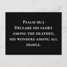 Psalm 96 3 Declare Seiner Christlichen Ehre Missio Postkarte