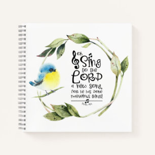 Psalm 98:1 Singt zum Herrn a New Song Bible Verse Notizbuch