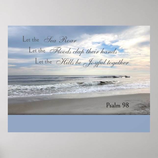 Psalm 98 Lasst das Meer brausen Poster (Vorne)