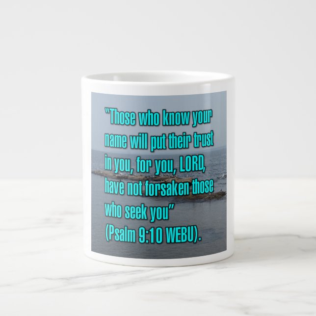 Psalm 9:10 WEBU-Tasse Jumbo-Tasse (Vorderseite)