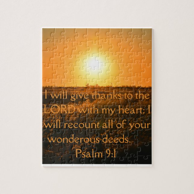 Psalm 9:1 Puzzle (Vertikal)