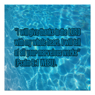 Psalm 9:1 WEBU Poster