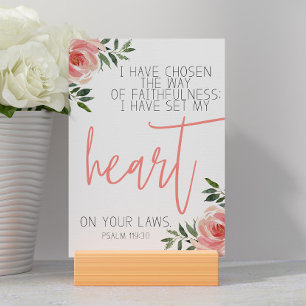 Psalm Bibel Verse Card Tischnummer