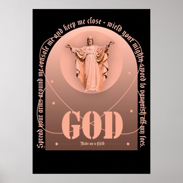 Psalm-Bibelgott machte mich zum Kind Poster (Vorne)