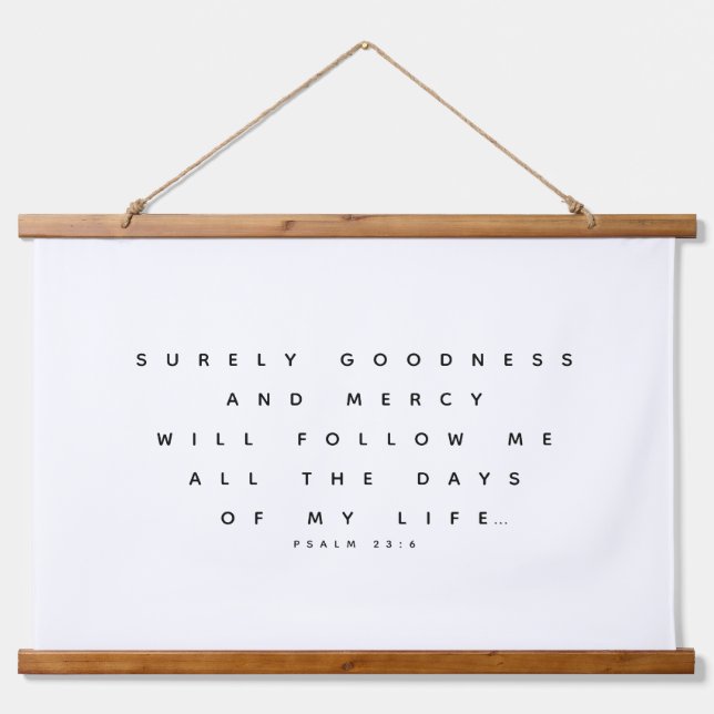 Psalm Bible Verse Christliche Kunst Wandteppich Mit Holzrahmen (Vorne)