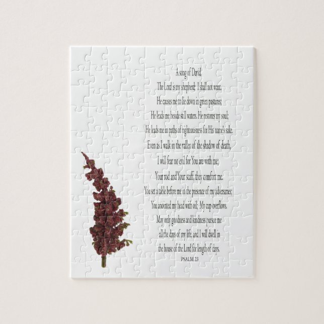 Psalm, Blumenpuzzle der grünen Pflanze Puzzle (Vertikal)