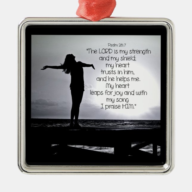 Psalm Lord ist mein Zitat aus der Kraftbibel Schwa Ornament Aus Metall (Vorne)