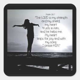 Psalm Lord ist mein Zitat aus der Kraftbibel Schwa Quadratischer Aufkleber
