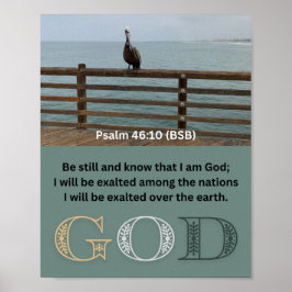 Psalm-Meldung - Psalm 46-10 - 8 x 10 Poster