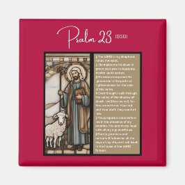 Psalm-Nachricht: Psalm 23 - Square Magnet