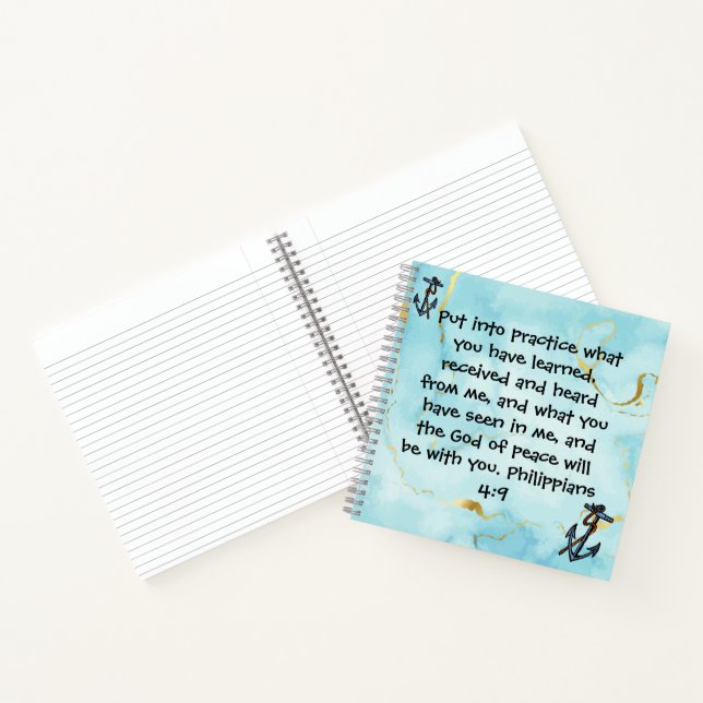 Psalm Philippians biblical quote Notizbuch (Innenseite)