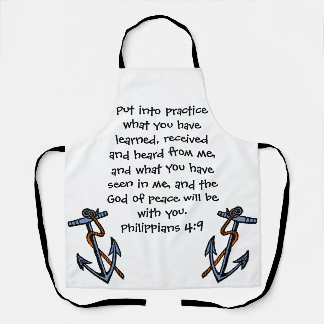 Psalm Philippians biblical quote Schürze (Vorderseite)