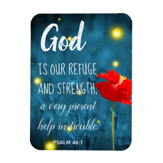 Psalm Scripture Magnet | Zitat der Inspirationsbib (Vertikal)