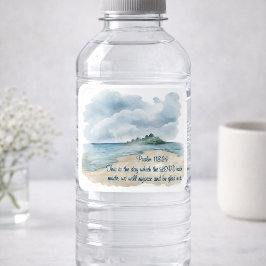 Psalm The Day Cloudy Beach Scene Quadratischer Aufkleber